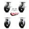 Service Caster 8 Inch Rubber on Steel Caster Brakes/Swivel Locks and 2 Rigid SCC, 2PK SCC-35S820-RSB-SLB-BSL-2-R-2 - alternate 7